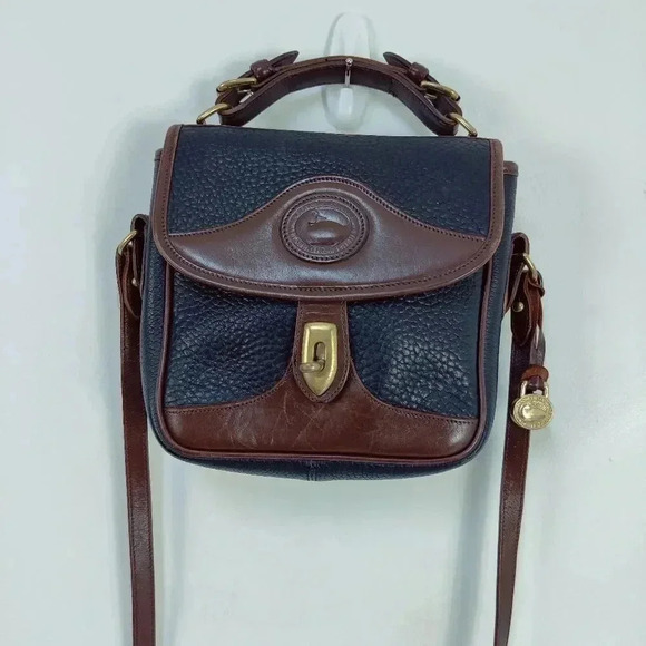 Dooney & Bourke vintage black leather saddle bag crossbody - Picture 8 of 16